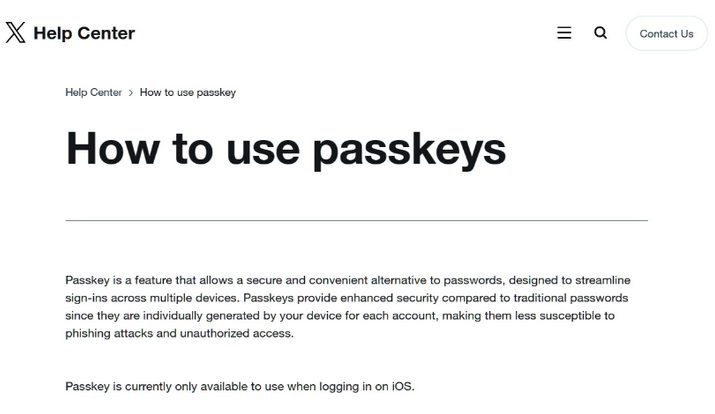 宁津苹果维修店铺分享iOS用户如何通过通行密钥(Passkey)登录 