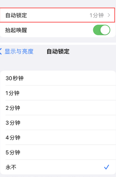 宁津苹果换屏维修分享无法调整iPhone自动锁屏的时间怎么办